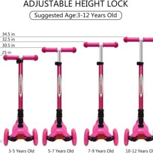 ChromeWheels Foldable Scooters for Kids, Deluxe Kick Scooter 4 Adjustable Height 132lbs Weight Limit 3 Wheel, Lean to Steer LED Light Up Wheels, Best Gifts for Girls Boys Age 3-12 Year Old 13 ChromeWheels Foldable Scooters for Kids, Deluxe Kick Scooter 4 Adjustable Height 132lbs Weight Limit 3 Wheel, Lean to Steer LED Light Up Wheels, Best Gifts for Girls Boys Age 3-12 Year Old - Image 3