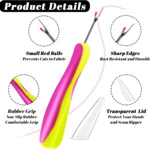 Needle and Thread Seam Ripper, Rippers for Sewing and Thread,Remover Stitch Tool for Hand Sewing, Knitting, Cross Stitching, Embroidery and Thread Removal (Green) - Image 4