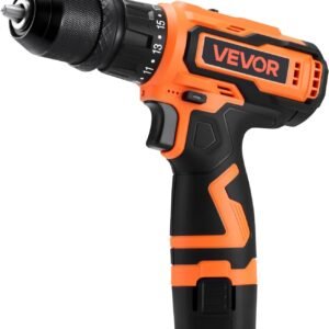 VEVOR Cordless Drill Driver, 5-In-1, Metal Chuck, Dual-Speed Variable, Drill Driver Kit with 2 Lithium Batteries and Charger, Tool Box, for Wood and Metal Drilling, Screw Tightening or Loosening - Image 10