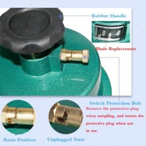 Fabric Sampler Cutter, High Precision 100 Sqcm Round Cloth Sample Disk Cutter, Fabric Weight Cutter,Textile Fabric GSM Sampling for Cloth Device Weight Instrument Sampler Paper Cutting (Green) 11 Fabric Sampler Cutter, High Precision 100 Sqcm Round Cloth Sample Disk Cutter, Fabric Weight Cutter,Textile Fabric GSM Sampling for Cloth Device Weight Instrument Sampler Paper Cutting (Green) - Image 4