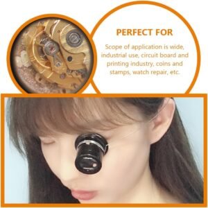 4Pcs Eye Loops Magnifier, 3X/5X/10X/15X Jewelers Loupe Magnifying Eye Glass Pieces, Watch Jewelry Experimental Repair Tool for Textile Optical Circuit Coins - Image 10