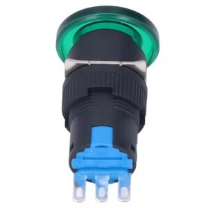 25Pcs 16mm Green Round Push Button Switch 3 Pin Momentary Self Resetting Switch for Machine Tools Equipment Textiles and Light Industry Applications - Image 5