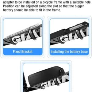 E-Bike Battery Bracket for Battery Adapter Frame Mount,Aluminium Alloy Mount Plate for Hailong Batteries,Ebike Conversion Kit for Battery Adapter Frame Mount - Image 6