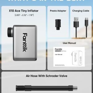 Fanttik X10 Ace Tiny Mini Electric Bike Pump, 120 PSI Compact Air Pump with Presta and Schrader Valve, Fast Inflate Electric Bike Pump Portable for Road Bike 20 Fanttik X10 Ace Tiny Mini Electric Bike Pump, 120 PSI Compact Air Pump with Presta and Schrader Valve, Fast Inflate Electric Bike Pump Portable for Road Bike - Image 10