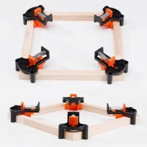 60/90/120 Degree Multi Corner Clamps for Woodworking Set of 4,Adjustable Spring Loaded Right Angle Clamp Woodworking Tools,Carson Clamp for Carpentry,Frame Cabinet Wood Tools Accessories,Gifts for Men - Image 4
