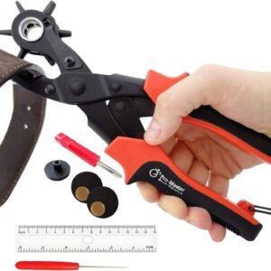 Professional Heavy Duty Belt Hole Puncher for Leather, Multi-Size Rotary Leather Hole Punch Tool Set with Ergonomic Handles for Easy, Precise Belt Fixes, Straps, Collars, Bags, Shoes, DIY Crafts - Image 10