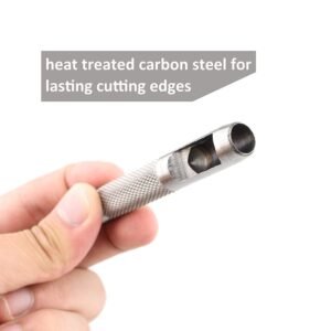 Spurtar 6PCS Leather Hole Punch 1/8'' - 5/16'' Heavy Duty Round Hollow Belt Hole Puncher High Carbon Steel Leather Punch Tool for Belts Watch Cloth Gaskets with Storage Bag - Image 3