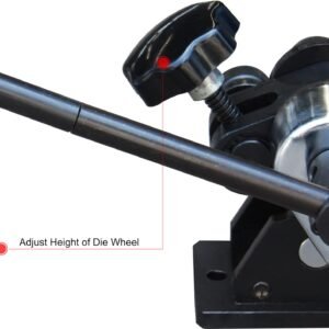 KAKA INDUSTRIAL Manual Ring Roll Bender PR-3 | 3 inch Min. Diameter Roller for 1/4 inch Round Bar and 1x3/16 inch Flat Bar | Hand Crank Design for Chandeliers, Plant Holders​ - Image 5