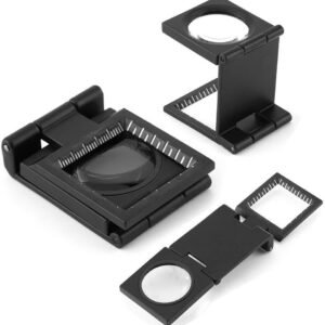 Three- Folding Magnifier with Scale 10X Magnifiation Optical Lens 28mm Three Packs Mini Pocket Magnifying Glass for Textile Jewelry Tool DIY Crafts - Image 6