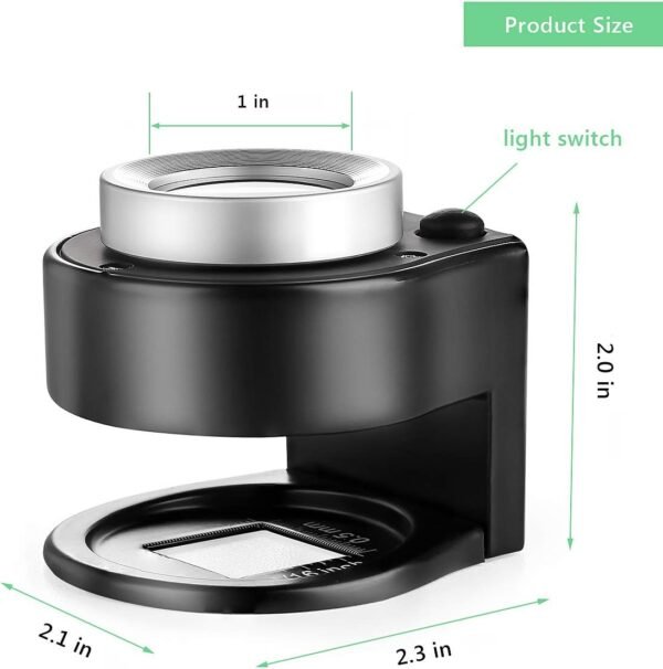 30X Coin Magnifier, USB Rechargeable 6 Lights Portable Metal Eye Loupe Sewing Magnifying Glass for Textile Optical Jewelry Tool Coins Currency Stamps (Black) 4 61yUS5MPkaL. AC SL1200