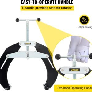 VEVOR Pipe Clamp, 5 to 12 in, High Strength Ultra Clamp with Quick Acting Screws, Steel Pipe Alignment Tool with Lightweight Design, Black - Image 6