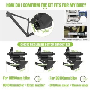 Bafang 1000W Mid Drive Kit with Battery(Optional) :Bafang HD BBS03 Ebike Conversion Kit with Display,48V/52V 8Fun Electric Bike Conversion Kit for Moutain Road Bike(500C,Without Battery) 12 Bafang 1000W Mid Drive Kit with Battery(Optional) :Bafang HD BBS03 Ebike Conversion Kit with Display,48V/52V 8Fun Electric Bike Conversion Kit for Moutain Road Bike(500C,Without Battery) - Image 3