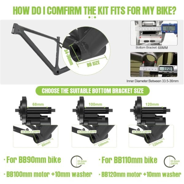 Bafang 1000W Mid Drive Kit with Battery(Optional) :Bafang HD BBS03 Ebike Conversion Kit with Display,48V/52V 8Fun Electric Bike Conversion Kit for Moutain Road Bike(500C,Without Battery) 3 71 XQPaxzWL. SL1500