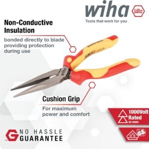 Wiha 32968 3 Piece Insulated Industrial Grip Pliers and Cutters Set, Red 14 Wiha 32968 3 Piece Insulated Industrial Grip Pliers and Cutters Set, Red - Image 3