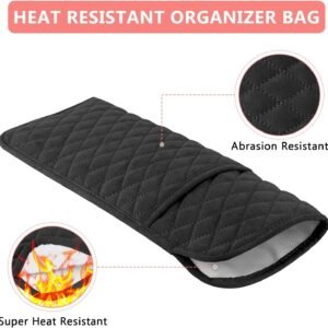 Heat Resistant Hair Tools Organizer Bag Portable Travel Storage Cover Pouch for Hair Straighteners, Curling Irons, Flat Irons and Hot Styling Tools(13.8" x 5.5") - Image 4