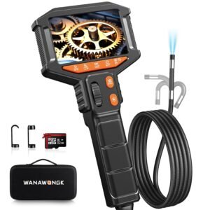 Two-Way Articulating Borescope Camera with Light: Industrial Endoscope Inspection Snake Camera - Flexible Bore Scope Cam with 0.33in Articulated Probe for Mechanic Automotive Engine Wall - 5.5FT - Image 2
