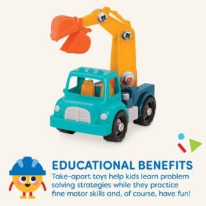 Battat – Classic Construction Toy – Pretend Play Tools – Toddler Trucks – Dexterity Building Toy – 3+ Years– Take – Apart Crane - Image 5