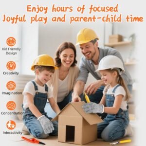 Cardboard Cutting Tools for Kids with Storage box,Safe DIY Cutter,148 PCS Construction Kit for Family & Team Activities,Creative Educational Toys Gift for Boys and Girls,5 6 7 9,Building Set,Ageds 4+ 11 Cardboard Cutting Tools for Kids with Storage box,Safe DIY Cutter,148 PCS Construction Kit for Family & Team Activities,Creative Educational Toys Gift for Boys and Girls,5 6 7 9,Building Set,Ageds 4+ - Image 3