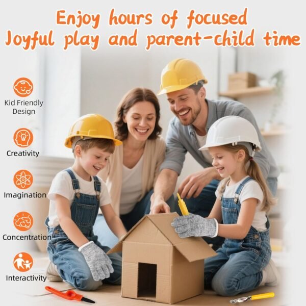 Cardboard Cutting Tools for Kids with Storage box,Safe DIY Cutter,148 PCS Construction Kit for Family & Team Activities,Creative Educational Toys Gift for Boys and Girls,5 6 7 9,Building Set,Ageds 4+ 3 715dppHI4hL. AC SL1500