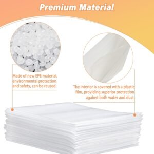 100 Pack 12'' x 16'' Cushion Foam Pouches, Moving Supplies for Dishes, Packing Materials for Dishes & Cups, Glass Packing Paper and Plate Protectors for Moving(300x400x0.5MM) 14 100 Pack 12'' x 16'' Cushion Foam Pouches, Moving Supplies for Dishes, Packing Materials for Dishes & Cups, Glass Packing Paper and Plate Protectors for Moving(300x400x0.5MM) - Image 6