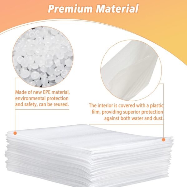 100 Pack 12'' x 16'' Cushion Foam Pouches, Moving Supplies for Dishes, Packing Materials for Dishes & Cups, Glass Packing Paper and Plate Protectors for Moving(300x400x0.5MM) 6 716KzPP78aL. AC SL1500