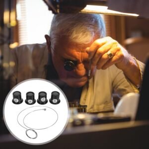 DOITOOL Eye Clip Magnifying Glass Loupe for Watch Repair 1.38 Inch Glass Lens Headband Magnifier with Removable Wire Straps for Jewelry Making Circuit Board Inspection - Image 8