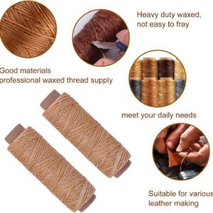 11 Pieces Bookbinding Kit Starter Tools Set Bone Folder Paper Creaser, Waxed Thread, Awl, Large-Eye Needles for DIY Bookbinding Crafts and Sewing Supplies - Image 6