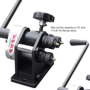KAKA INDUSTRIAL Manual Ring Roll Bender PR-3 | 3 inch Min. Diameter Roller for 1/4 inch Round Bar and 1x3/16 inch Flat Bar | Hand Crank Design for Chandeliers, Plant Holders​ - Image 6