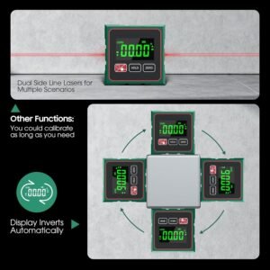 Digital Angle Finder 4 Side Strong Magnetic Digital Angle Gauge for Table Saw&Woodworking,LCD Display Level Box Measuring Tool,Electronic Laser Backlight Inclinometer for Construction,Machinery - Image 7
