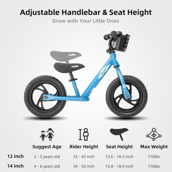 JOYSTAR 12/14 Inch Kids Balance Bike for 18months-5 Years Old Boys Girls, Lightweight Toddler Balance Bikes with Footrest and Handlebar Basket or Doll Seat 5 71AyX0TlIPL. AC SL1500