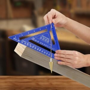 Combination Square Woodworking Ruler Tools, 7inch Carpenter Square Wood Working Tools and Accessories, 12inch Square Ruler, Includes 2-in-1 Carpentry Pencil, Protractor Angle Machinist Tool - Image 8