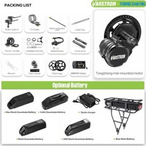 TSDZ2B 48V500W Mid Drive Kit ,Upgraded 720W Peak Power Torque Sensored Mid Drive Ebike Conversion Kit,Electric Bike Kit with Digital Display for 68-73MM Bottom Bracket Mountain Bike,Citybike,Tricycle 16 TSDZ2B 48V500W Mid Drive Kit ,Upgraded 720W Peak Power Torque Sensored Mid Drive Ebike Conversion Kit,Electric Bike Kit with Digital Display for 68-73MM Bottom Bracket Mountain Bike,Citybike,Tricycle - Image 8