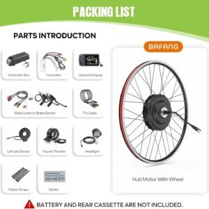 BAFANG Ebike Conversion Kit : G0900 48V750W Rear Hub Motor Kit for 26"/27.5"/700C Bike,Brushless Geared Electric Bike Kit with Digital Display & Pas Sensor for 135-142 mm Dropout Size Mountain Bike 17 BAFANG Ebike Conversion Kit : G0900 48V750W Rear Hub Motor Kit for 26"/27.5"/700C Bike,Brushless Geared Electric Bike Kit with Digital Display & Pas Sensor for 135-142 mm Dropout Size Mountain Bike - Image 8