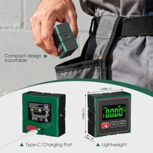 Digital Angle Finder 4 Side Strong Magnetic Digital Angle Gauge for Table Saw&Woodworking,LCD Display Level Box Measuring Tool,Electronic Laser Backlight Inclinometer for Construction,Machinery - Image 9