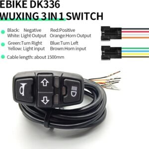 Ebike Light Collection with QD139 Frontlight DC50 Taillight DK226 Switch Cable Use for Warning Light Turn Signal and Horn 15 Ebike Light Collection with QD139 Frontlight DC50 Taillight DK226 Switch Cable Use for Warning Light Turn Signal and Horn - Image 6