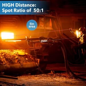 MESTEK Infrared Thermometer Temperature Gun -40℉~2912℉, High Temp Thermometer with Thermocouple Probe, Non-contact Digital Laser Thermometer Gun 50:1 Pyrometer for Industrial HVAC Forge Metal Smelting - Image 4