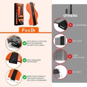 Contour Gauge (12 Inch) with Lock Profile Tool, Christmas Gifts for Men Dad Husband Him Super Contour Duplicator Men Gifts Woodworking Tools Carpenter Tools Construction Outline Angle Measuring Tool - Image 8