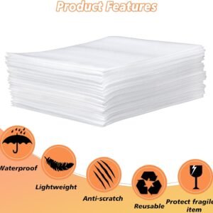 100 Pack 12'' x 16'' Cushion Foam Pouches, Moving Supplies for Dishes, Packing Materials for Dishes & Cups, Glass Packing Paper and Plate Protectors for Moving(300x400x0.5MM) 12 100 Pack 12'' x 16'' Cushion Foam Pouches, Moving Supplies for Dishes, Packing Materials for Dishes & Cups, Glass Packing Paper and Plate Protectors for Moving(300x400x0.5MM) - Image 4