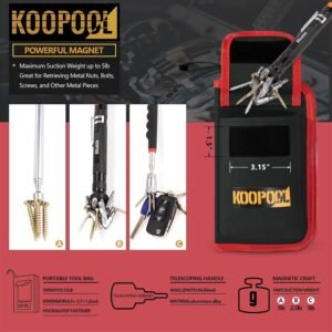 Telescoping Magnetic Pickup Tool Set, Inspection Mirror Telescoping, LED Flashlight, Cool Gadgets for Men, Stocking Stuffers, Gifts for Dad, Husband, Kids, Boyfriend, Magnet Stick - Image 6
