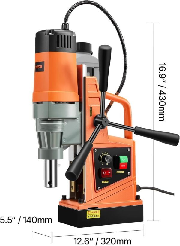 VEVOR Mag Drill Press, 1550W 2" Boring Diameter, 2922lbf Power Magnetic Drill, 500 PRM, 10-Speed, Electric Drilling Machine for Metal Surface, Industrial and Home Improvement 11 71IeorcafRL. AC SL1500
