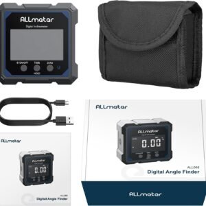 USB Rechargeable Digital Angle Finder with Laser – 4-Side Magnetic Inclinometer,0.05° Resolution,IP54 Digital Level with Backlit Display,Protractor Gauge Tool for Woodworking,Construction DIY - Image 9