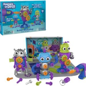 Educational Insights Design & Drill Robot Workshop - Construction Toys & Tools for Kids, Robot Toy Building Sets, Kids' Tool Set with Real Electric Drill Toy, Take Apart STEM Set, Gifts for Ages 3+ - Image 9