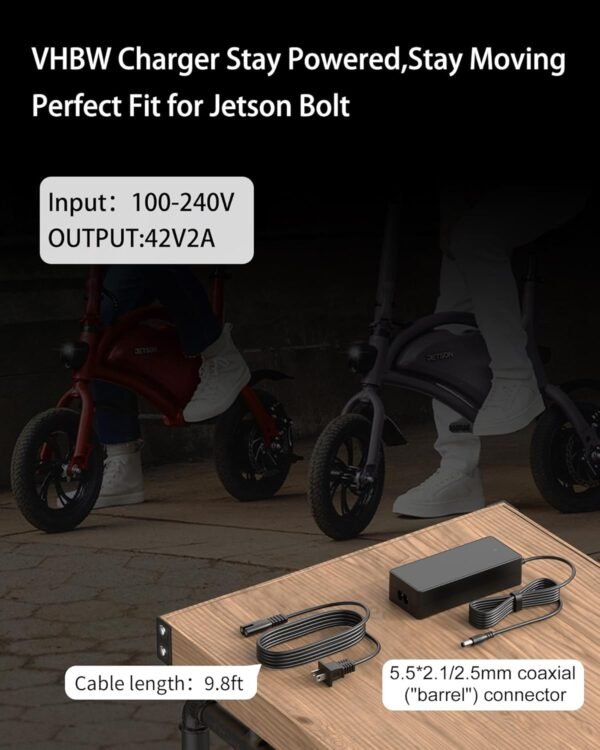 VHBW 42V Charger for Jetson Electric Bike, Compatible with Jetson Bolt, Bolt Pro, Adventure, Journey, LX10, J5, J8 Bikes and for Jetson Eris, Ora Pro, Racer, Rhythm, Ryder Scooters 3 71OrAy9AkUL. AC SL1500