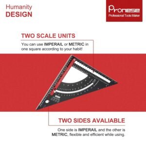 Adjustable Roofing Square - 12-Inch Aluminum Alloy Rafter Square Set, Precision Carpenter Pencils Woodworking Tool Set - Image 5