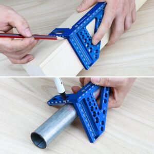 Aluminum Carpenter Square with 3D Multi-Angle Layout Measuring Ruler - Upgraded Pin Pivot Design for Secure Storage, Woodworking Squares Compact Woodworking Tool(Metric) 18 Aluminum Carpenter Square with 3D Multi-Angle Layout Measuring Ruler - Upgraded Pin Pivot Design for Secure Storage, Woodworking Squares Compact Woodworking Tool(Metric) - Image 8