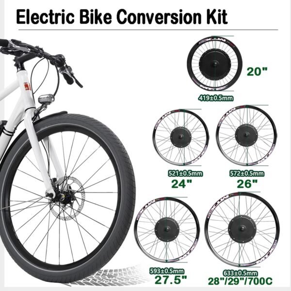 72V 5000W Electric Bike Conversion Kit 150Mm Dropout Rear Wheel 24-29 Inch MTX39 5KW Mountain Bike Kit W/80A 3-Mode Controller,PAS,Twist Throttle,Display,Speed 100Km/H 7 71RHD 3pMfL. AC SL1500
