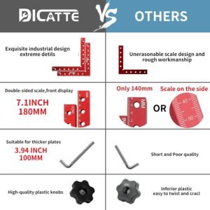 90 Degree Positioning Square Right Angle Clamp 7.1" x 7.1" Aluminum Alloy Woodworking Carpenter Tool,4 Pcs Right Angle Clamps With 8 Clamps,For Picture Frame Box Cabinets Drawers 11 90 Degree Positioning Square Right Angle Clamp 7.1" x 7.1" Aluminum Alloy Woodworking Carpenter Tool,4 Pcs Right Angle Clamps With 8 Clamps,For Picture Frame Box Cabinets Drawers - Image 3