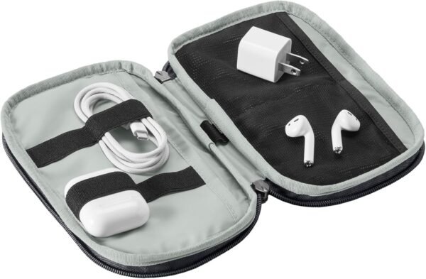 eagle creek Pack-It E-Tools Organizer Mini - Padded Easy-Access Travel Tech Organizer for Small Accessories - Internal Stretch Pockets - Internal Elastic Loops - Recycled Fabric - Storm Grey 4 71RbN2rlieL. AC SL1500