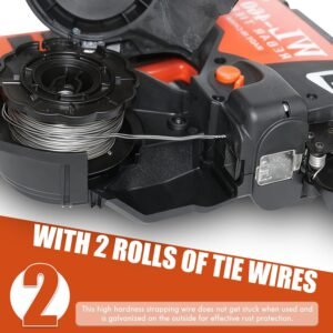 Automatic Twintier Rebar Tying Machine Rebar Tier Gun up to #7 x #7 with 19ga(1.0mm) Wire, 2 x 18V 5000mAh Battery Handheld Twintier Rebar Tying Tools 17 Automatic Twintier Rebar Tying Machine Rebar Tier Gun up to #7 x #7 with 19ga(1.0mm) Wire, 2 x 18V 5000mAh Battery Handheld Twintier Rebar Tying Tools - Image 7