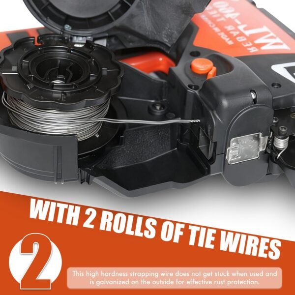 Automatic Twintier Rebar Tying Machine Rebar Tier Gun up to #7 x #7 with 19ga(1.0mm) Wire, 2 x 18V 5000mAh Battery Handheld Twintier Rebar Tying Tools 7 71RqMXy4+PL. AC SL1500